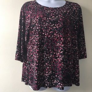 Croft and Barrow flower top-1X.